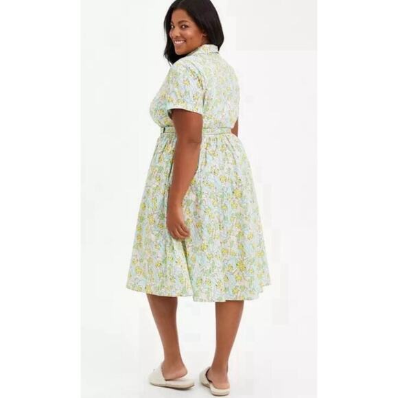 Disney at Torrid Dresses & Skirts - Torrid x Disney Tinkerbell Teal Belted Midi Whimsical Shirtdress NWT Sz 20